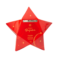 A Estrela com Bombons ao Leite é a escolha perfeita para adicionar um toque especial às celebrações de fim de ano. Com um formato delicado e encantador, ela é repleta de deliciosos bombons de chocolate ao leite, trazendo consigo a magia e o encanto do Natal.

Sabores que conquistam
Com uma textura macia e agradável, os bombons de chocolate ao leite possuem um recheio cremoso de brigadeiro que derrete na boca. Uma combinação irresistível que torna cada mordida uma experiência inesquecível, perfeita para presentear com carinho e sofisticação.

Destaques do produto:

Chocolate ao leite de alta qualidade.
Recheio cremoso e saboroso de brigadeiro.
Embalagem temática e encantadora.
Por que escolher a Estrela com Bombons ao Leite 120g?
Seu design único e simbólico faz deste presente uma expressão da tradição e beleza natalina. Com bombons preparados com o reconhecido chocolate da Cacau Show, essa estrela é uma maneira especial de adoçar e enriquecer o Natal de quem você ama, garantindo momentos deliciosos e inesquecíveis.