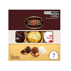 Sabor Ferrero Rondnoir: Chocolate amargo com recheio cremoso e pérola de chocolate. 

Sabor Ferrero Rocher: Chocolate com recheio cremoso de avelã, wafer crocante, com pedaçõs de avelã. 

Sabor Raffaello: Amêndoa dentro do recheio cremoso, envolto de casquinha de wafer crocante, coberta com flocos de coco. 